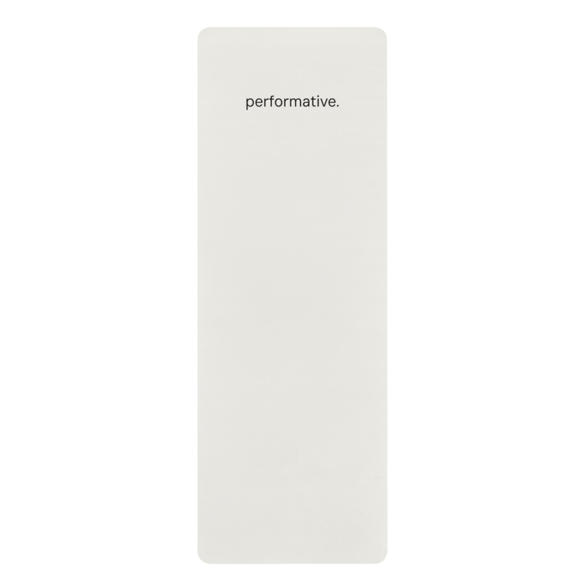 Yoga Mat with the performative. wordmark