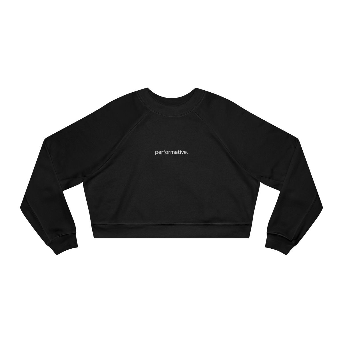 Cropped Wide-Neck Sweatshirt with the performative. wordmark