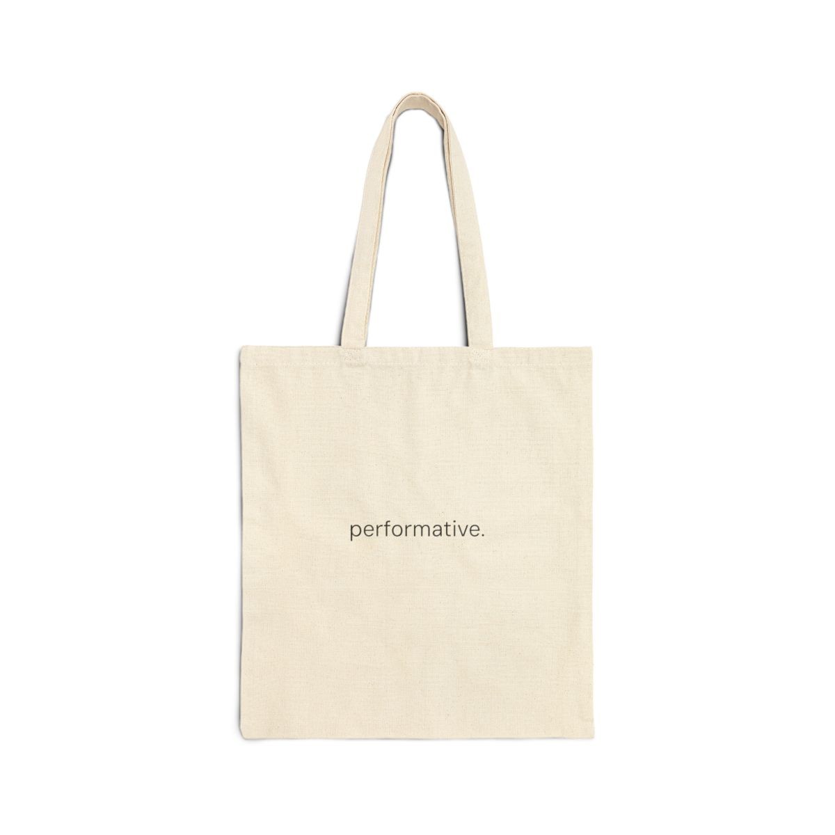 Canvas Tote Bag with the performative. wordmark